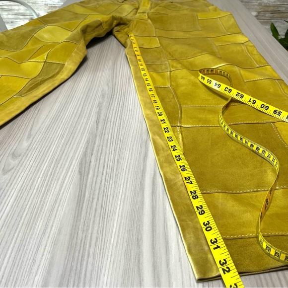 Vintage/Rare Davoucci Patch Work Genuine Leather Hip Hop Pants Size 40 - Picture 6 of 12